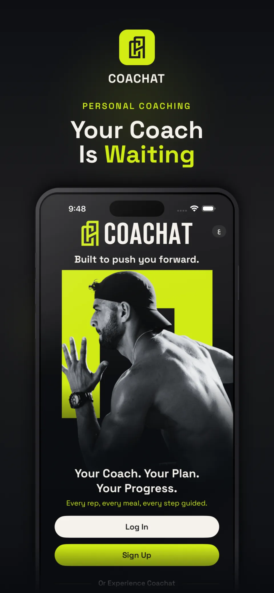 Coachat app home screen