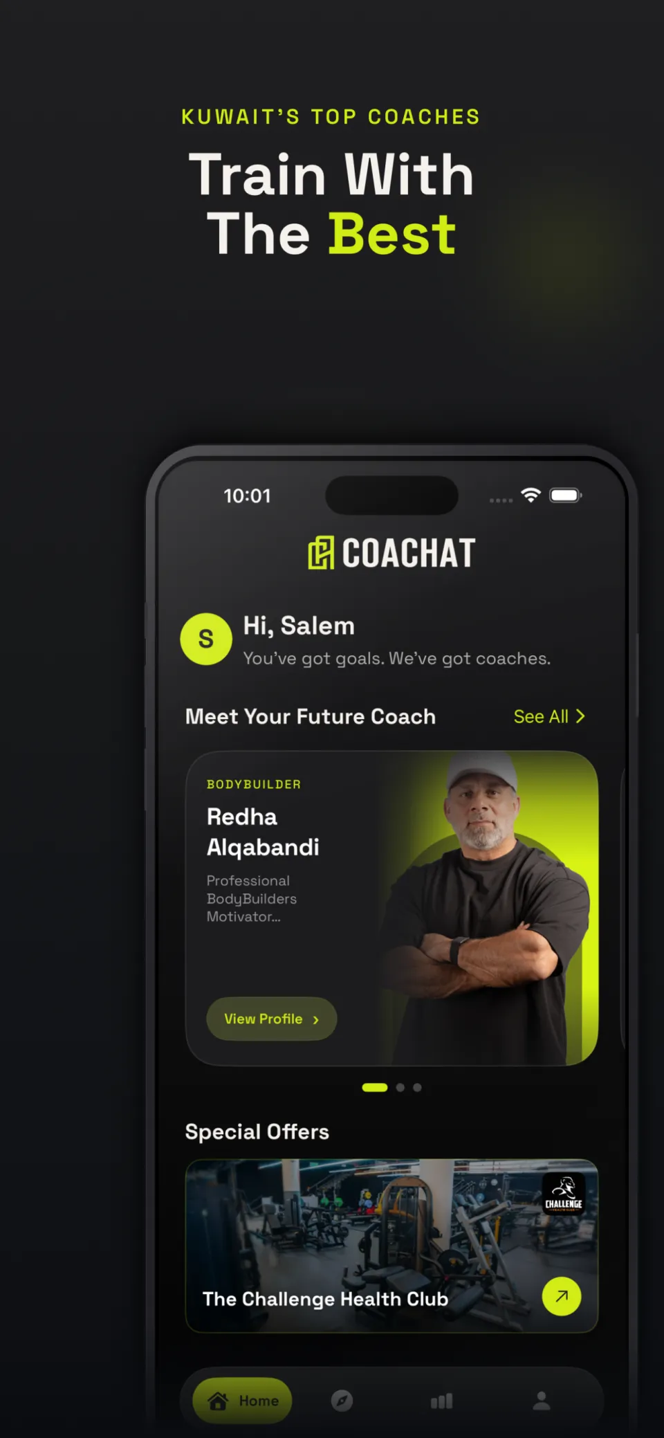 Home screen with today's plan